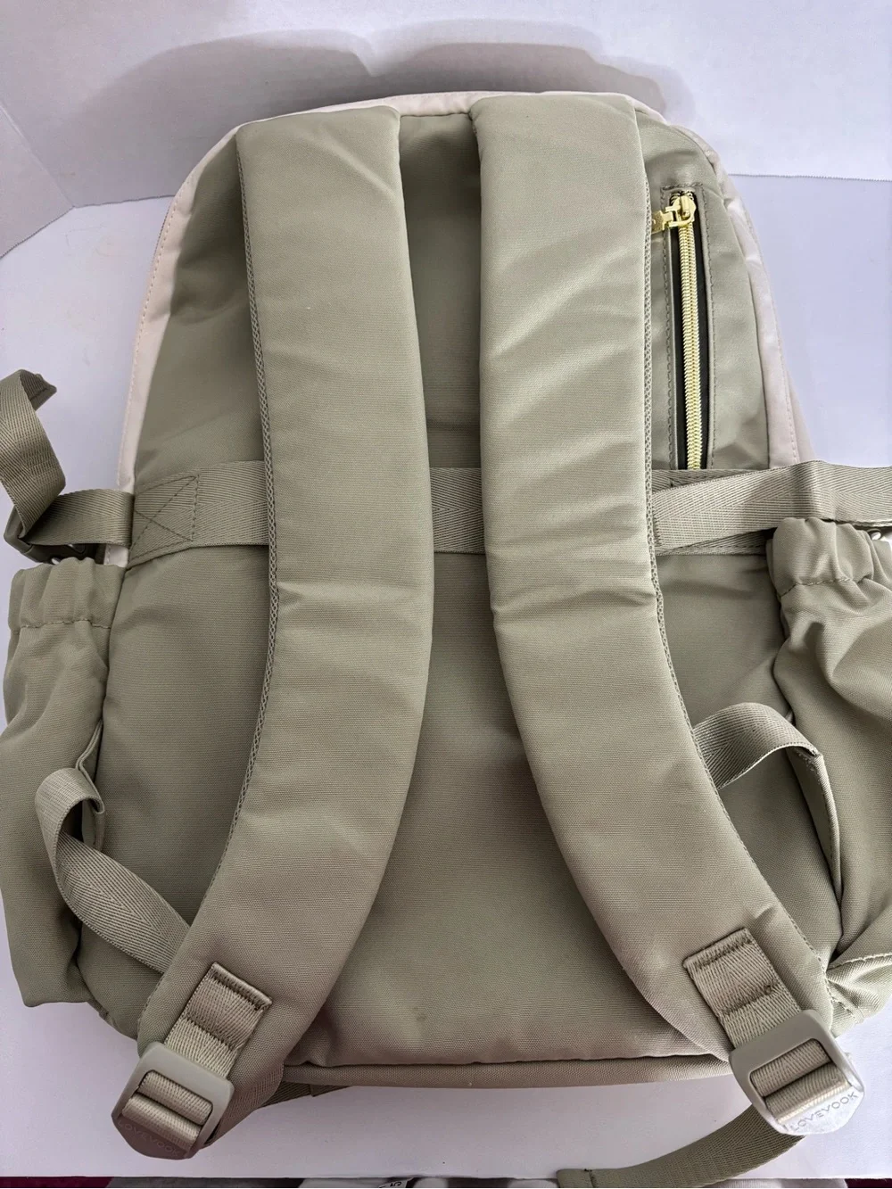 Lovevook Cream & Olive Green Backpack
